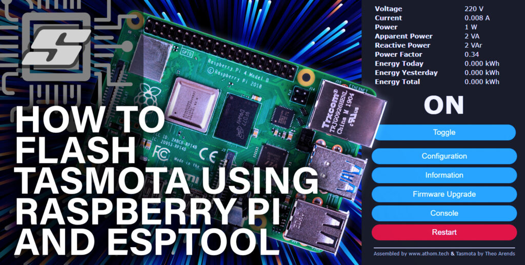 How to Flash Tasmota with the Raspberry Pi GPIO and ESPTool