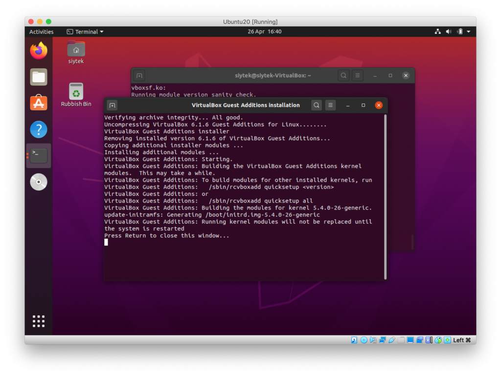 install linux on mac with virtualbox