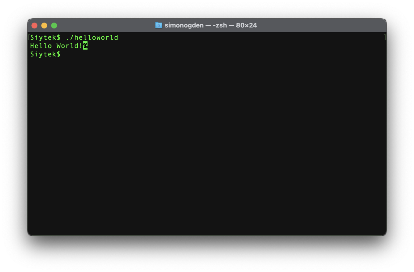 mac terminal c compiler