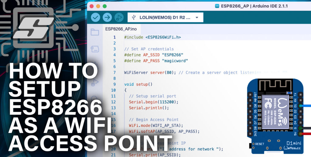 How to Set Up ESP8266 as a WiFi Access Point (AP Mode)